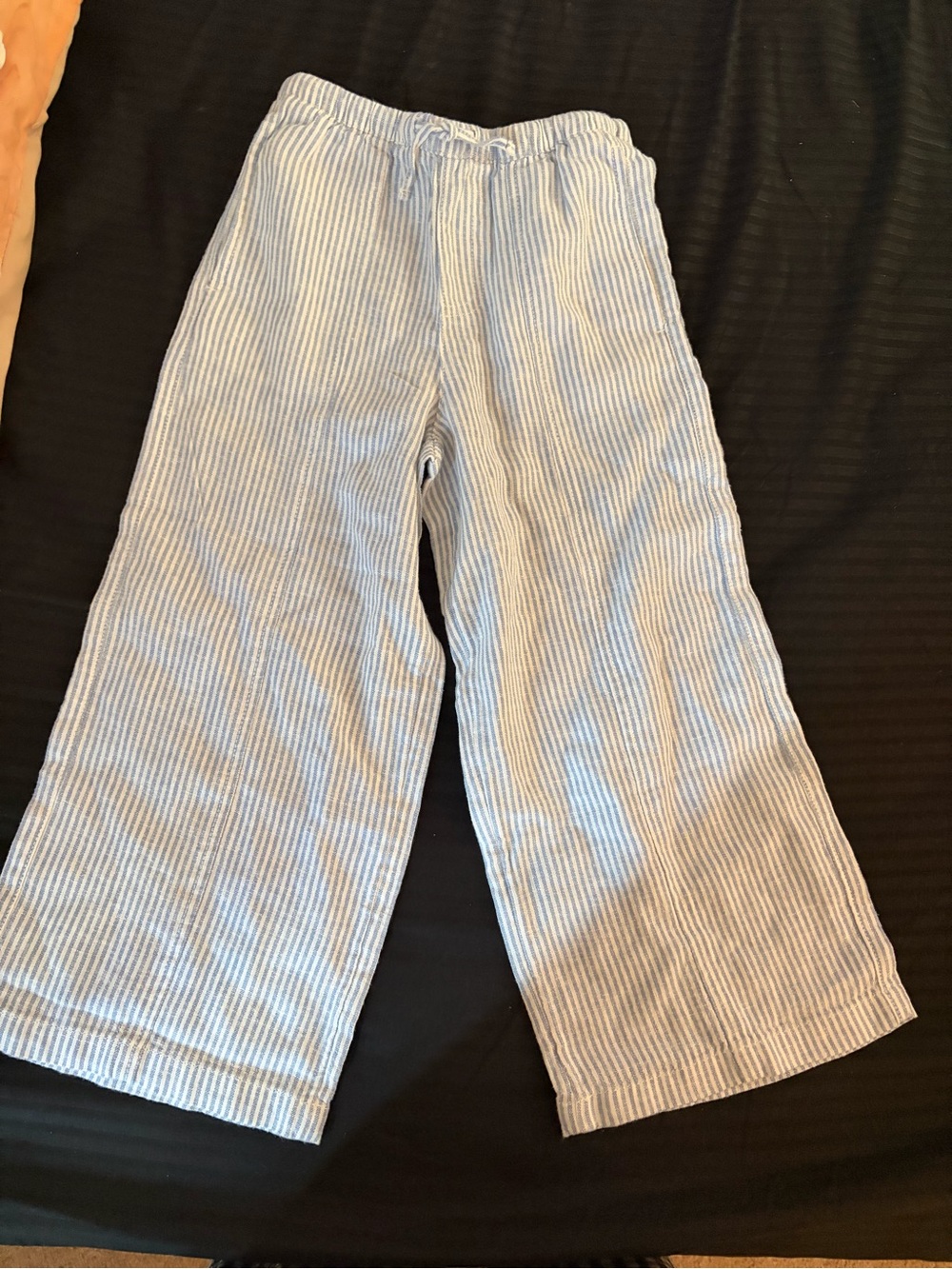 Kids Blue and White Striped Bottoms